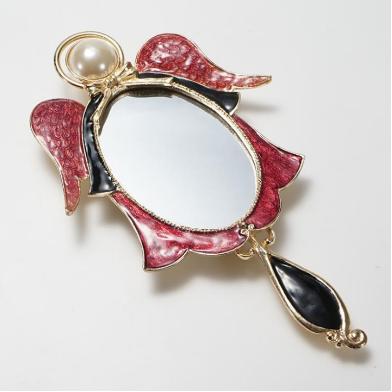 rzemieślniki hurtowe nowe przenośne składane lusterko kosmetyczne prezent mały lustro metalowe uchwyt lustro